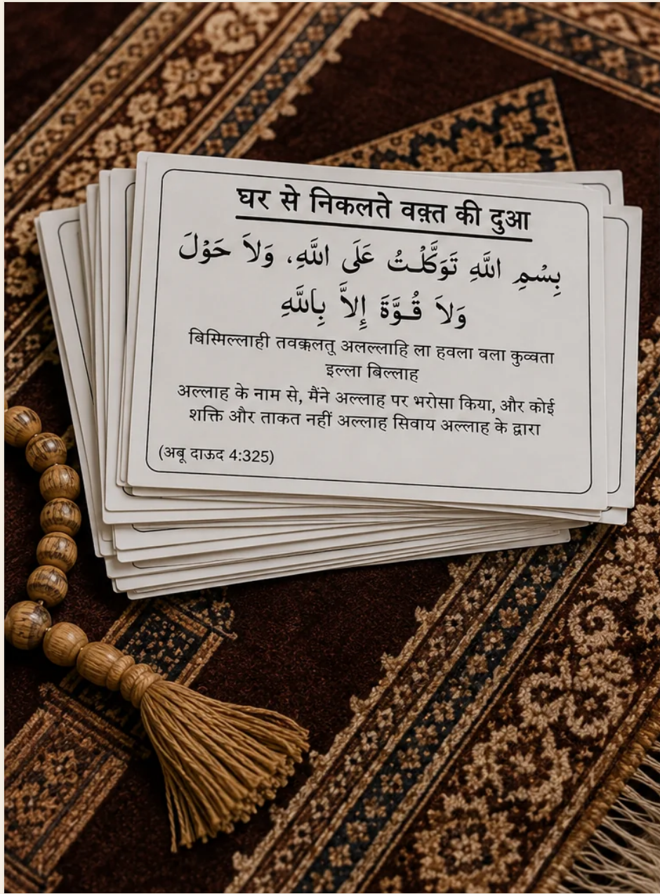 Hindi Dua Stickers (12 dua in a set)